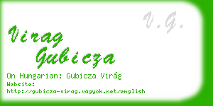 virag gubicza business card