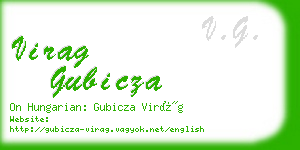 virag gubicza business card